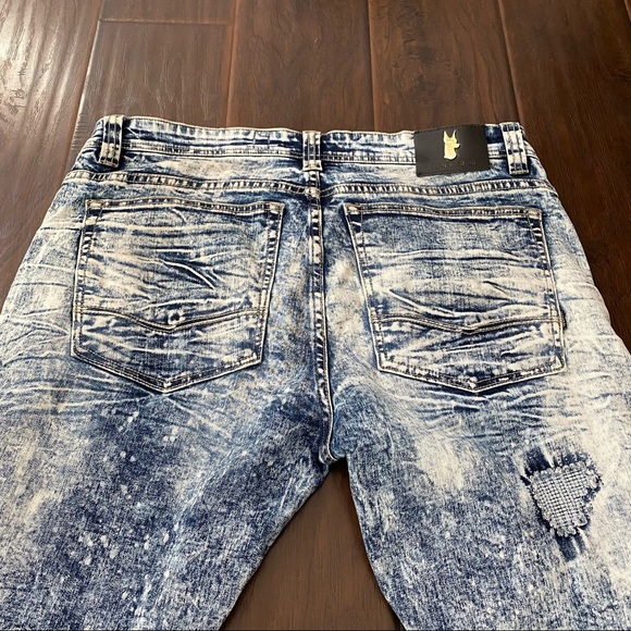 Makibi men’s biker jeans waist 36*32 inseam - Picture 2 of 12